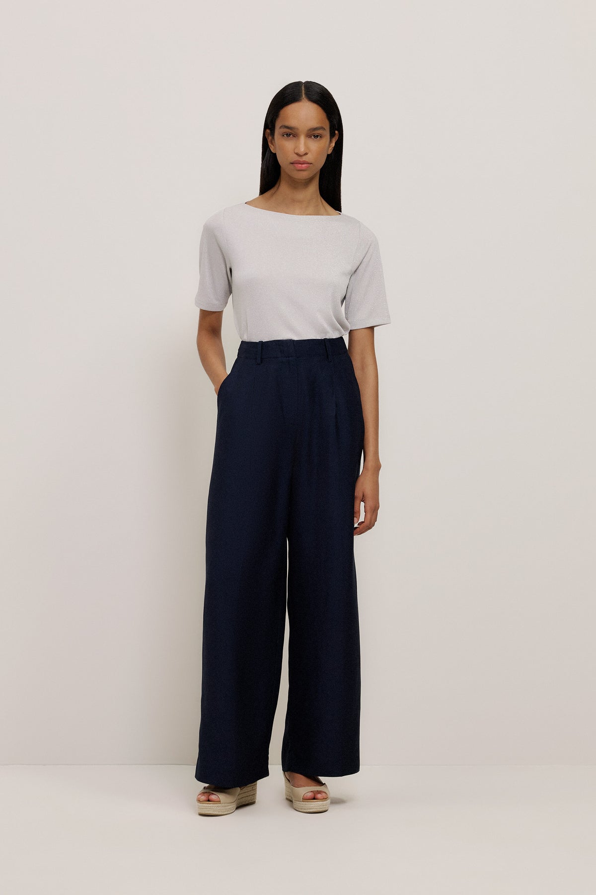 Metallic Rib T-shirt