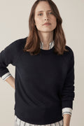 Cotton Textured Sleeve Knit