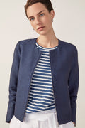 Yarn Dyed Zip Front Jacket