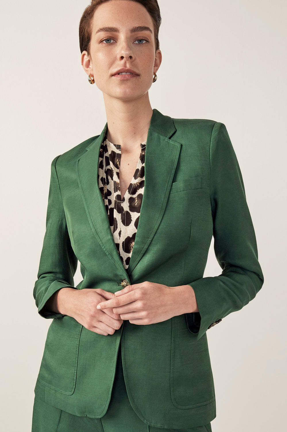 Linen Blend Longline Blazer