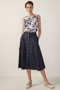 Floral Palm Print Shell
