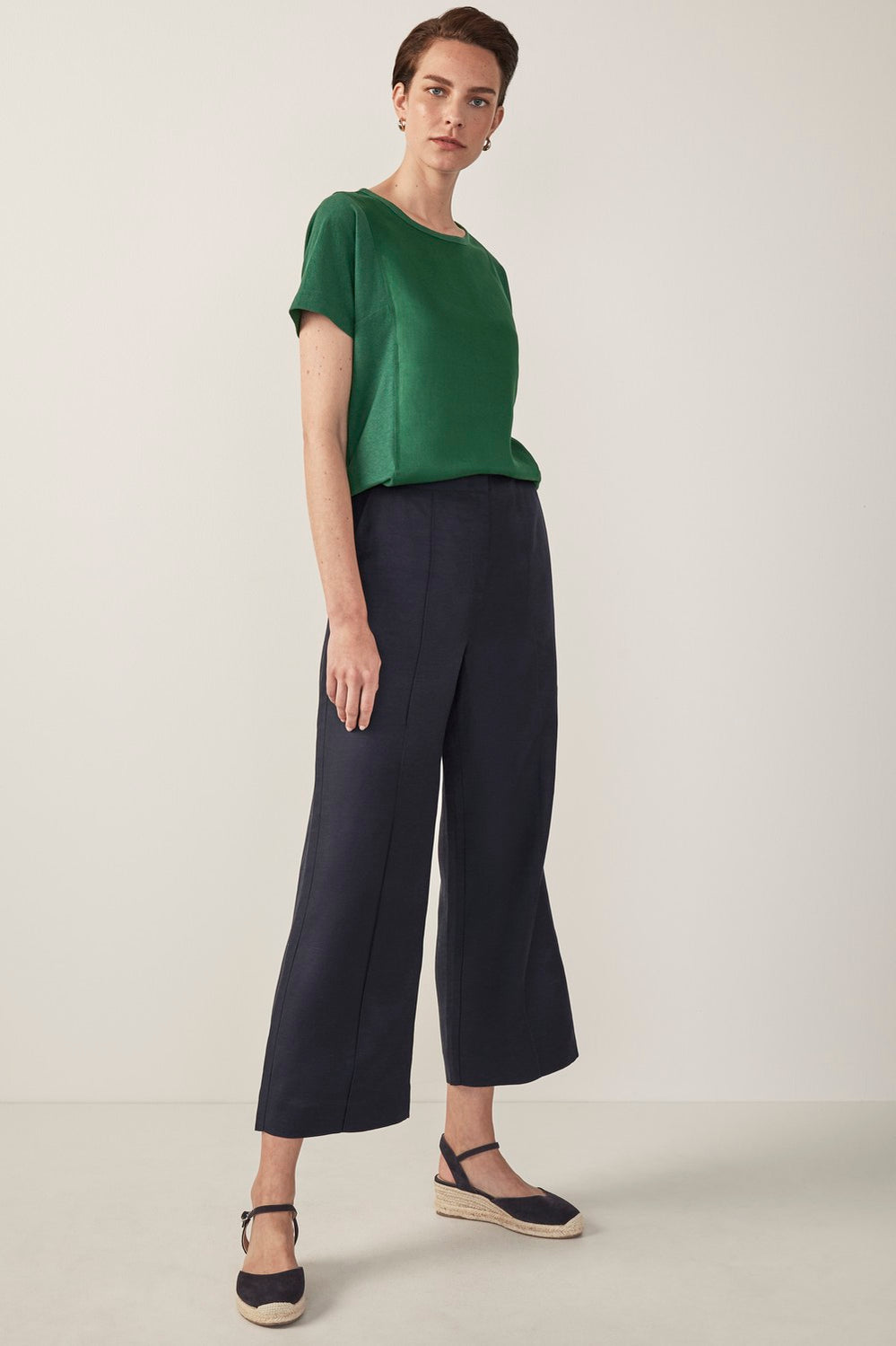 Linen Spliced T-Shirt