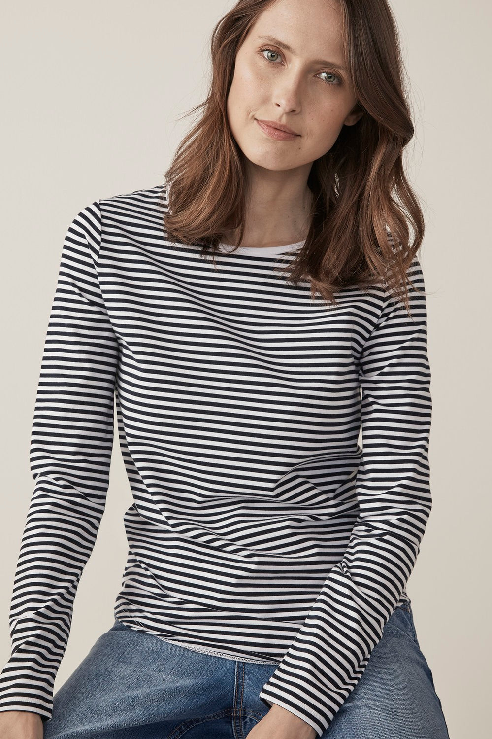 Organic Cotton Stripe Long Sleeve T-Shirt
