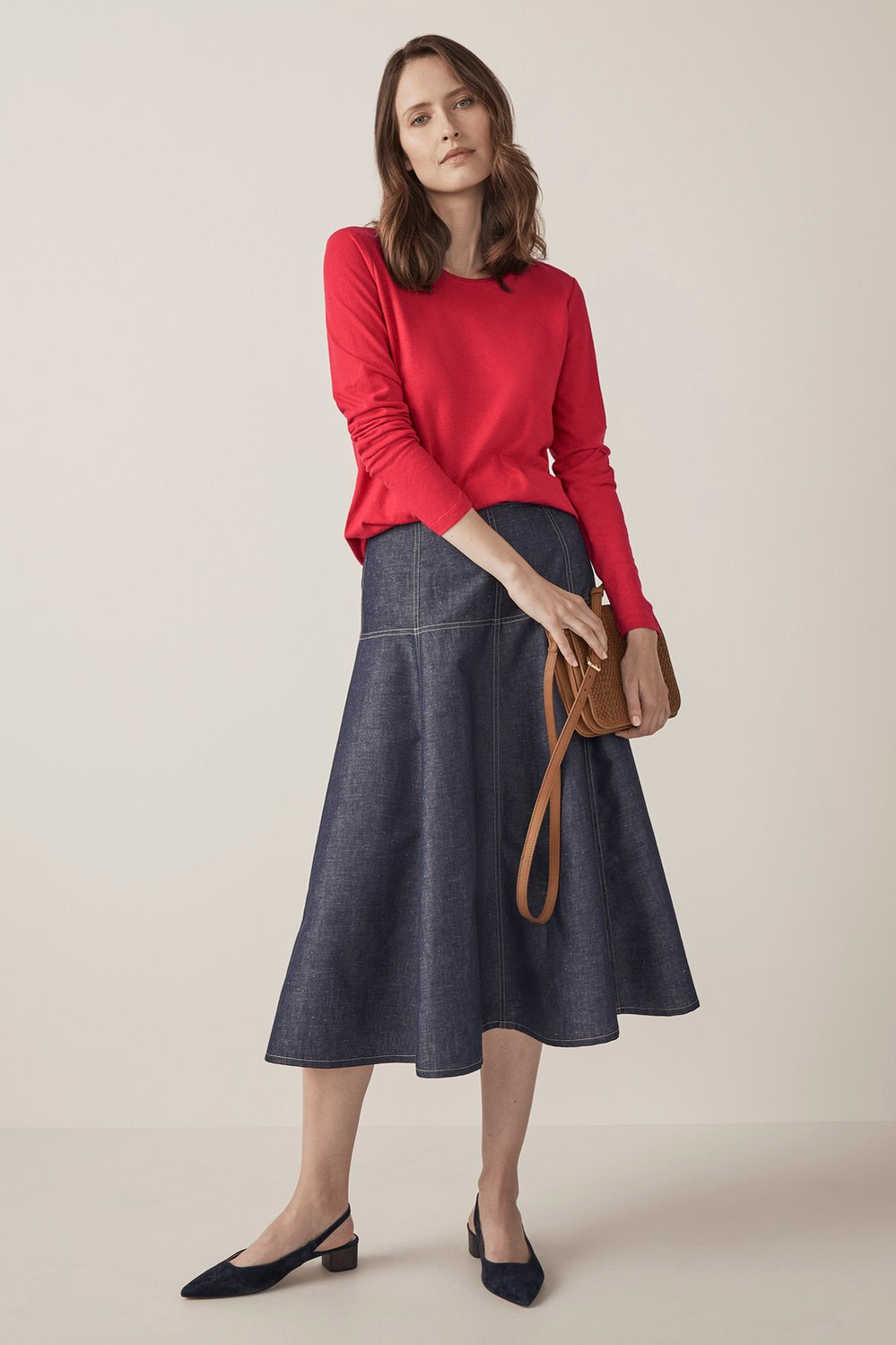 Linen Cotton Full Length Sleeve T-Shirt