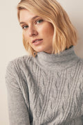 Cable Sculpt Neck Knit
