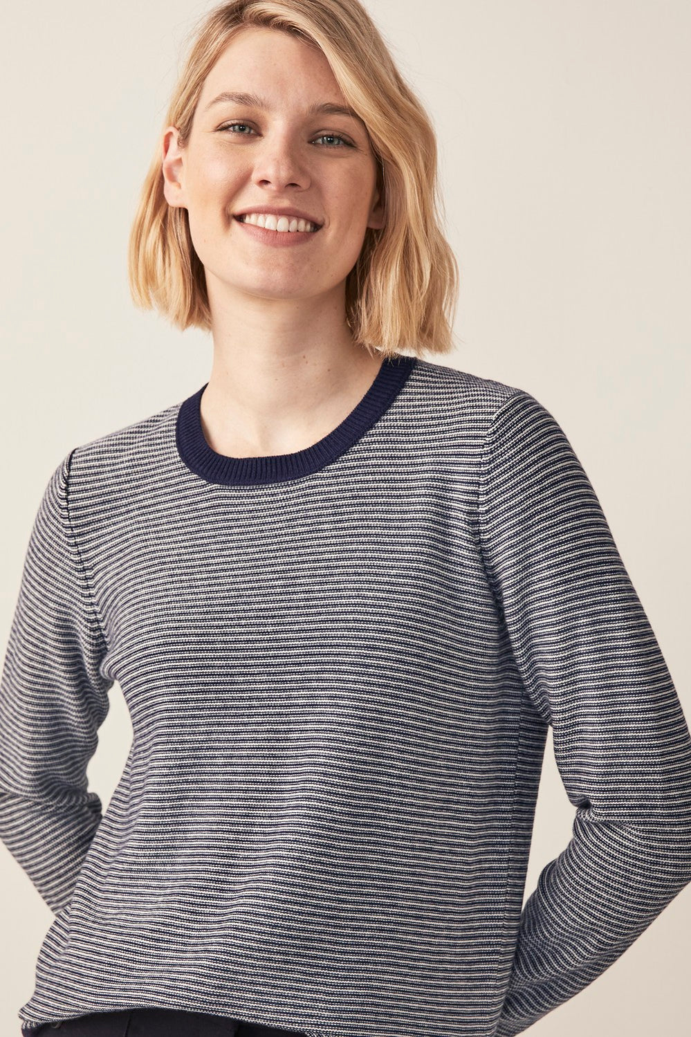 Stripe Merino Cotton Knit
