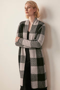 Alpaca Blend Check Cardigan