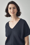 Linen Spliced T-Shirt