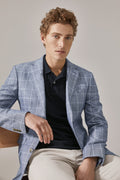 Tailored Textured Windowpane Jacket