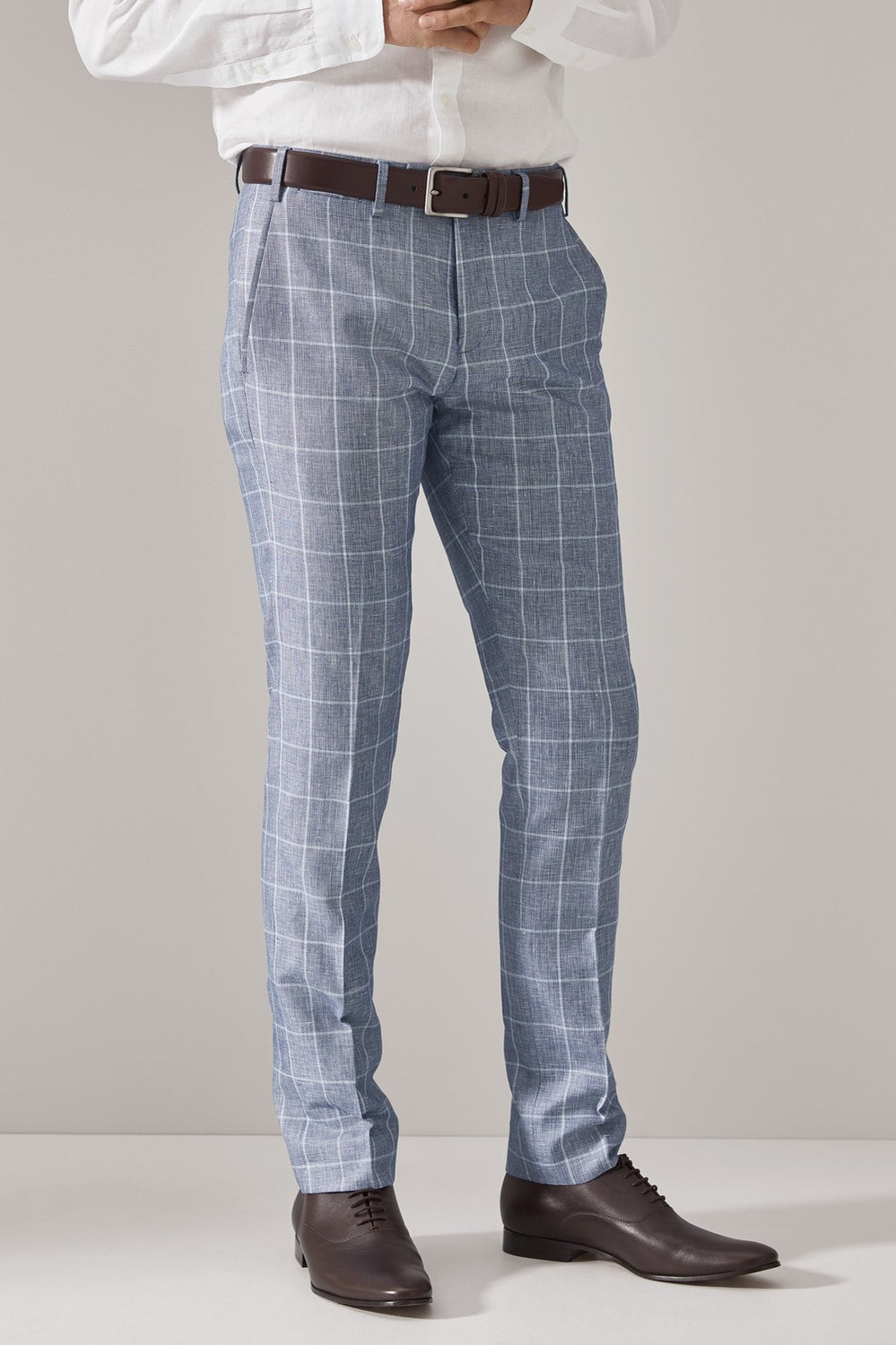 Tailored Textured Windowpane Trouser