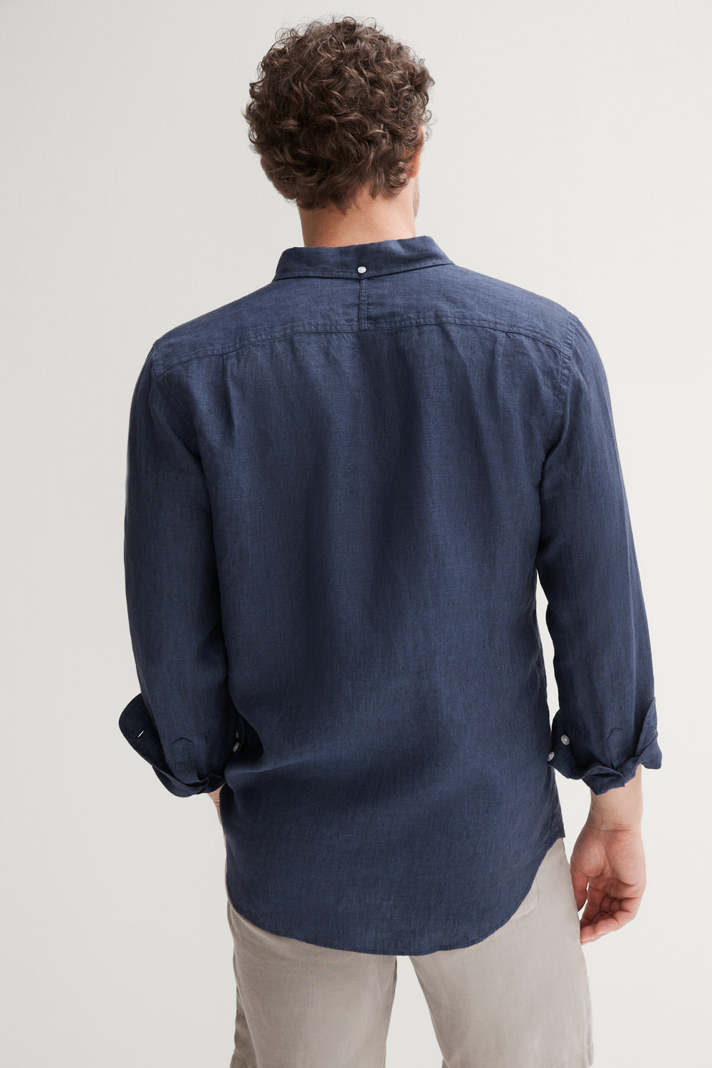 Regular Fit Delave Linen Long Sleeve Shirt