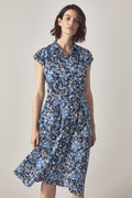 Modal Textured Floral Sleeveless Dress