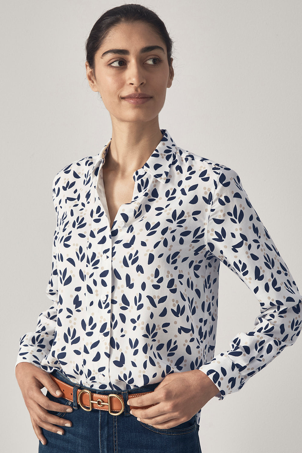 Modal Petal Print Shirt