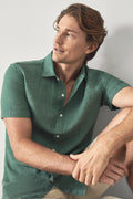 Tailored Fit Delave Linen Short Sleeve Shirt