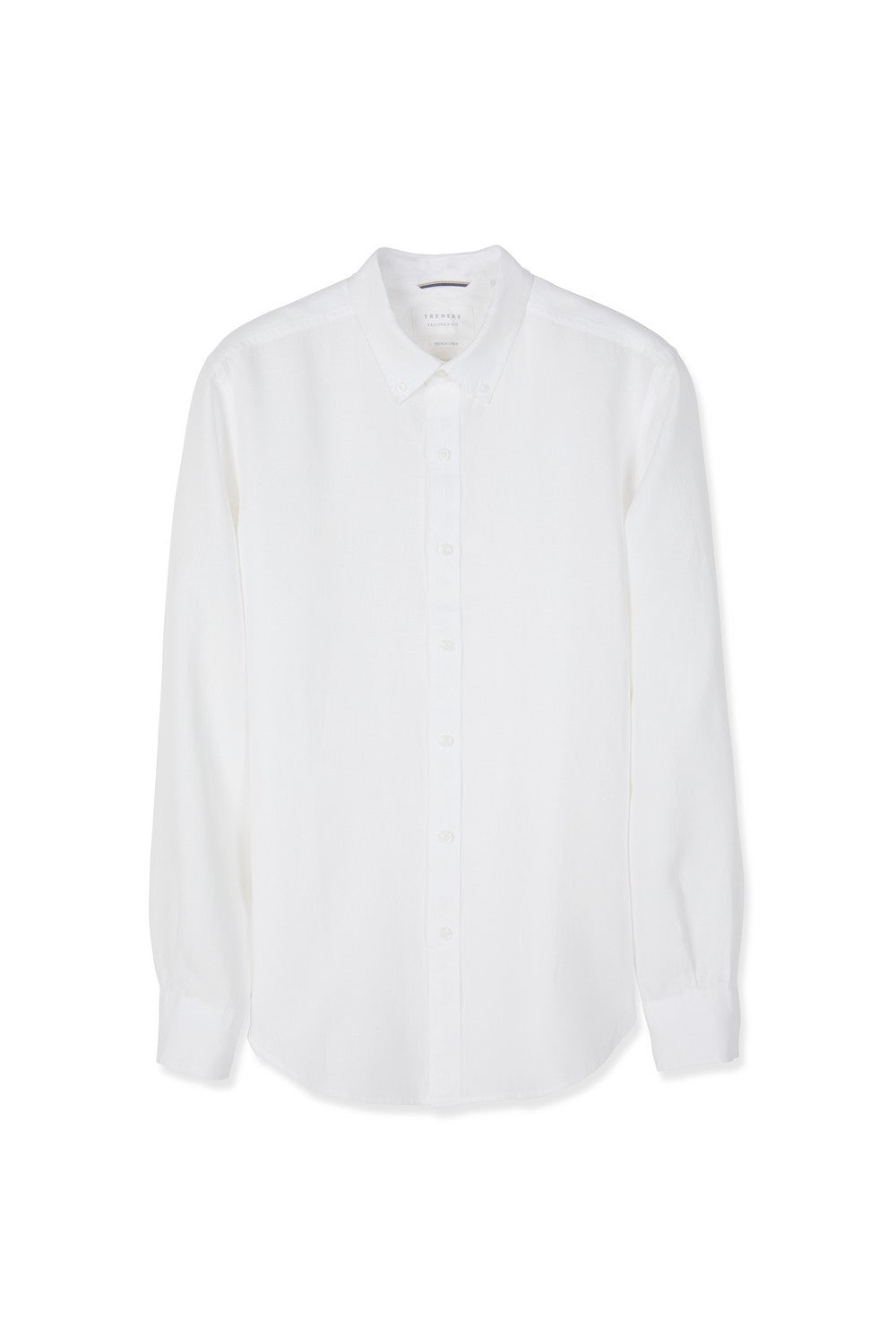 Tailored Fit Linen Piece Dyed Long Sleeve Shirt