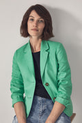 Linen Crop Blazer