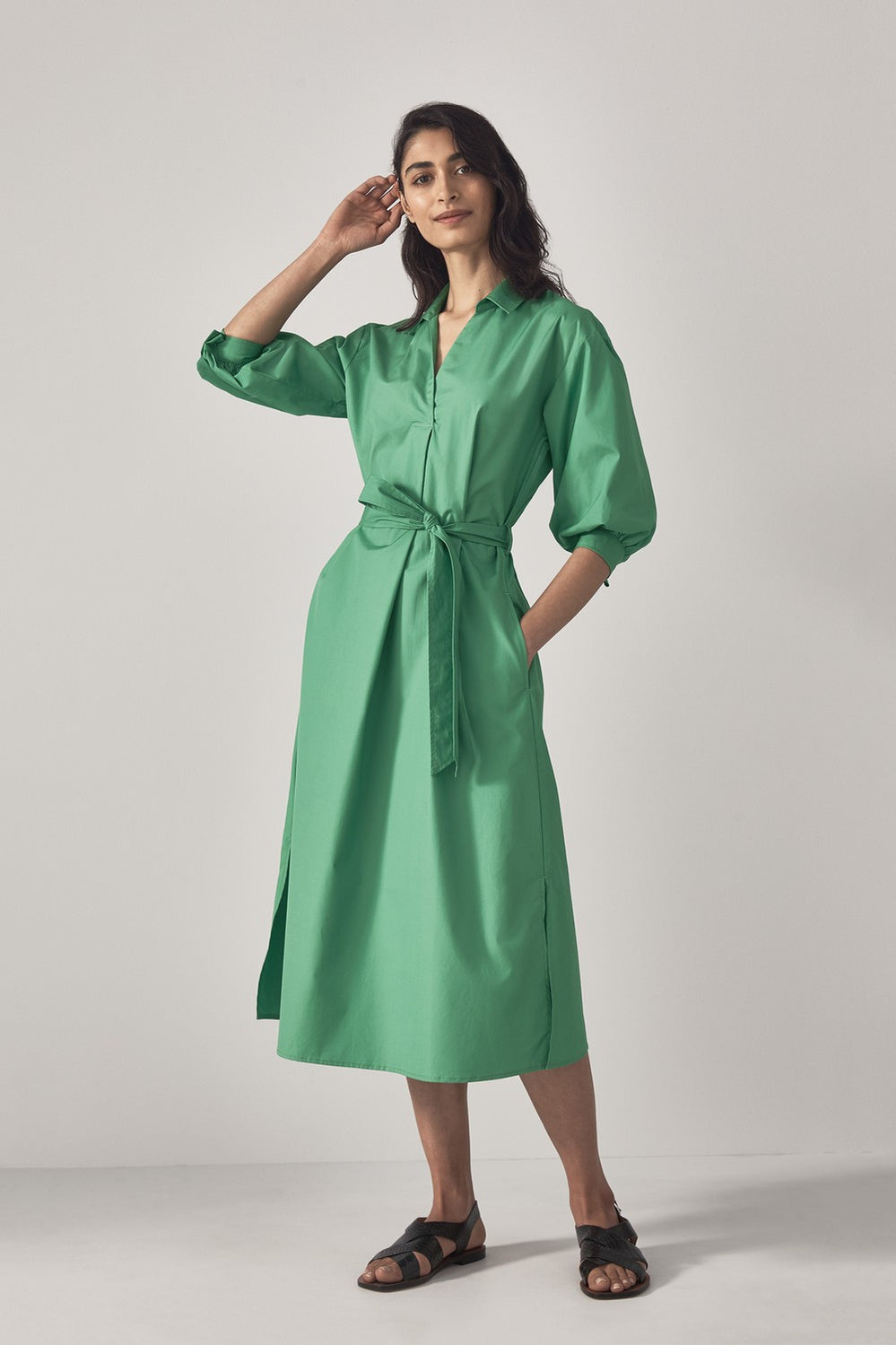 Cotton Poplin A-Line Dress