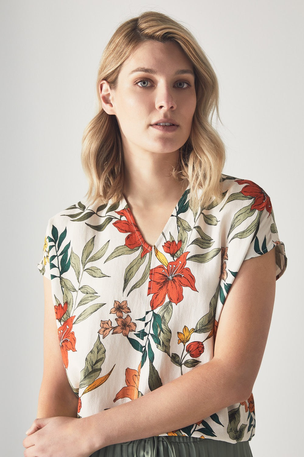 Hibiscus Print Top