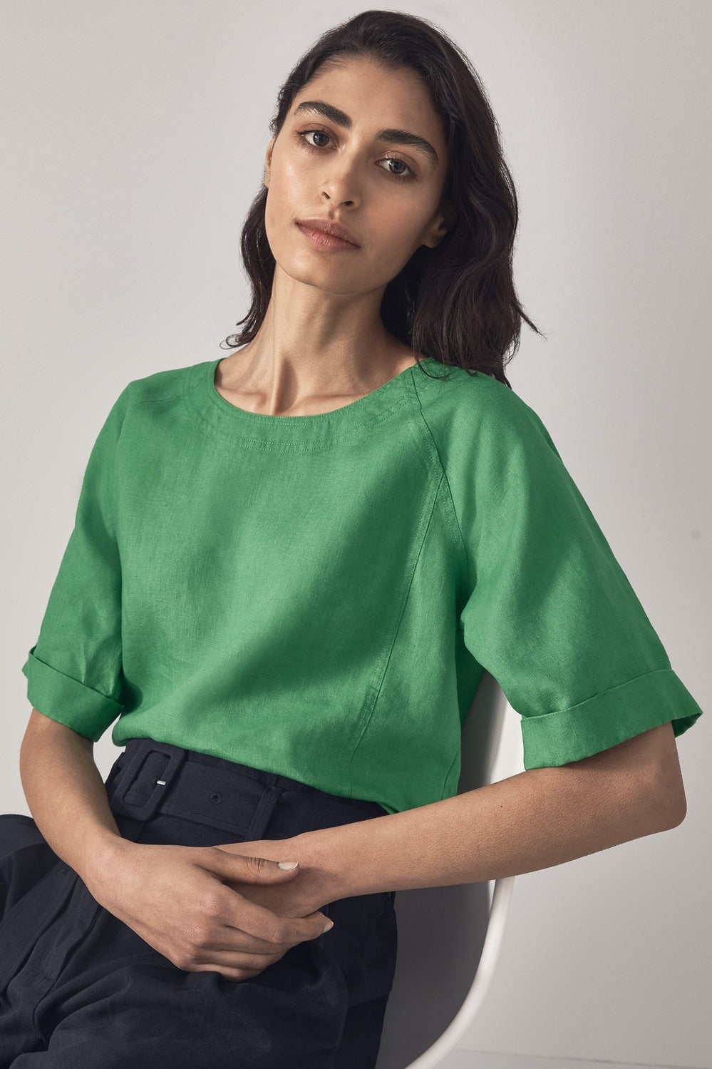 Linen Seam Detail Top