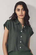 Modal Short Sleeve Cuff Shirt