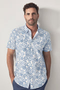 Linear Woodblock Short Sleeve Shirt