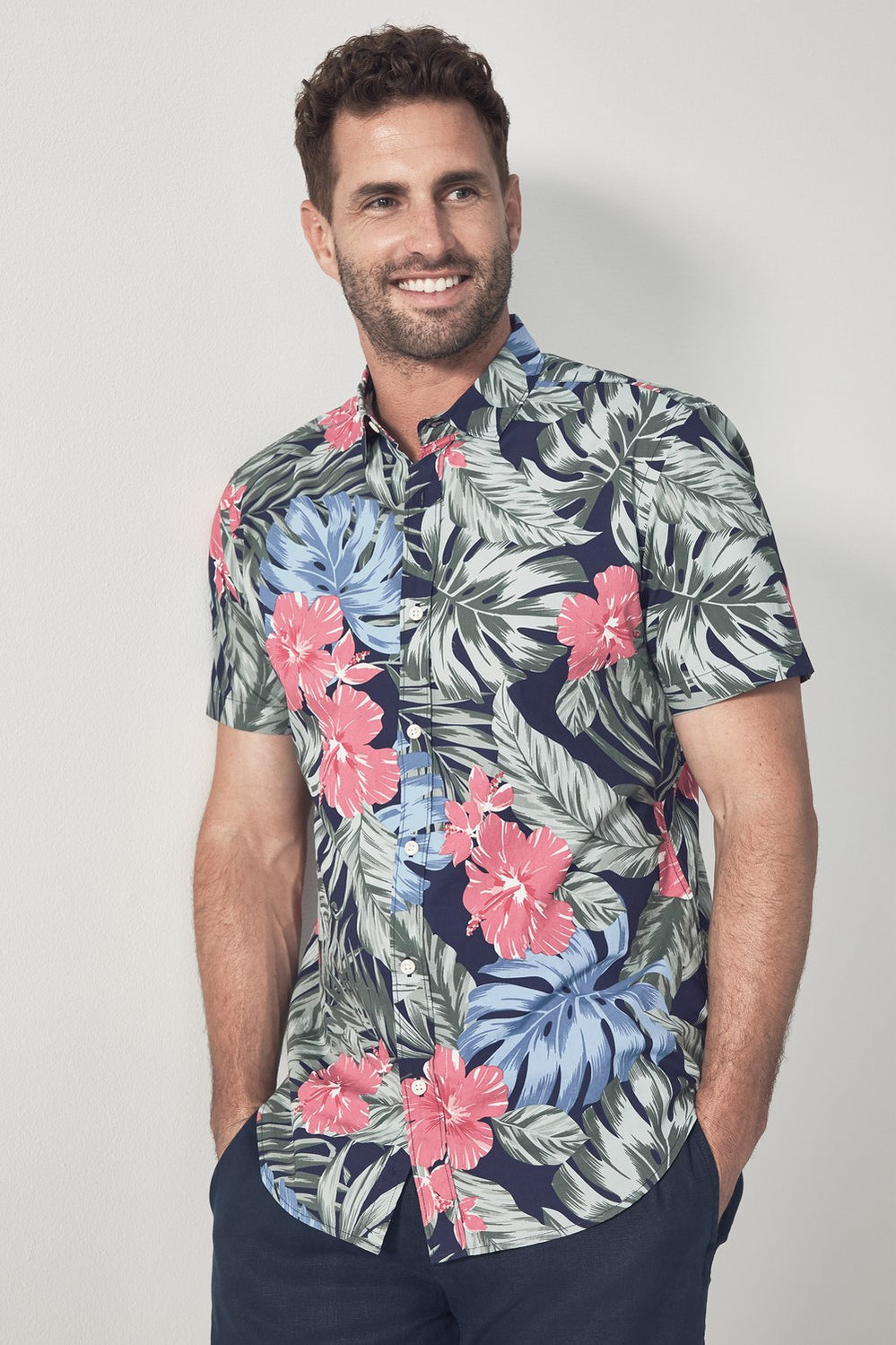 Exotic Floral Short Sleeve Shirt
