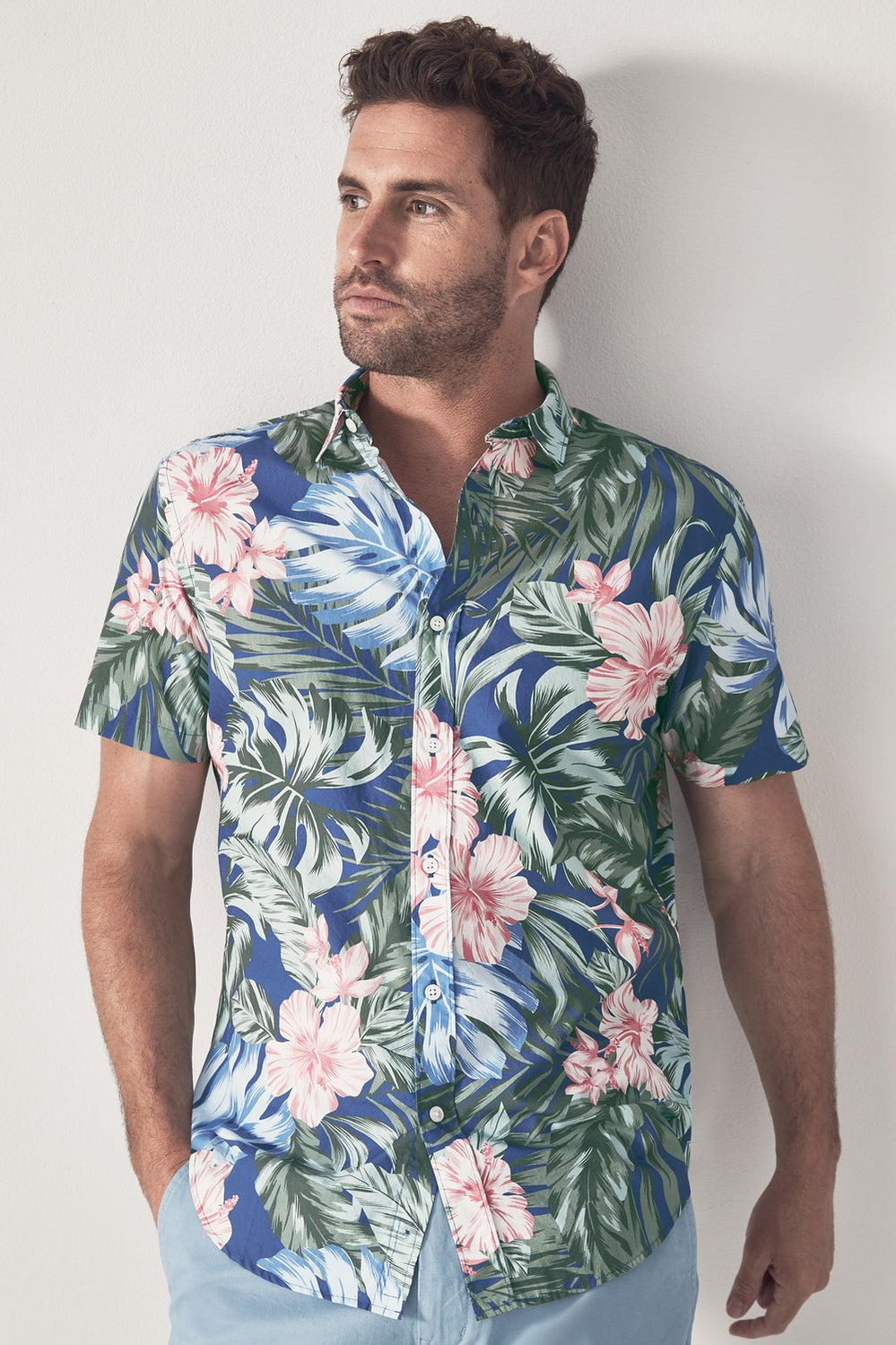Exotic Floral Short Sleeve Shirt