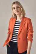 Cotton Linen Yarn Dyed Blazer