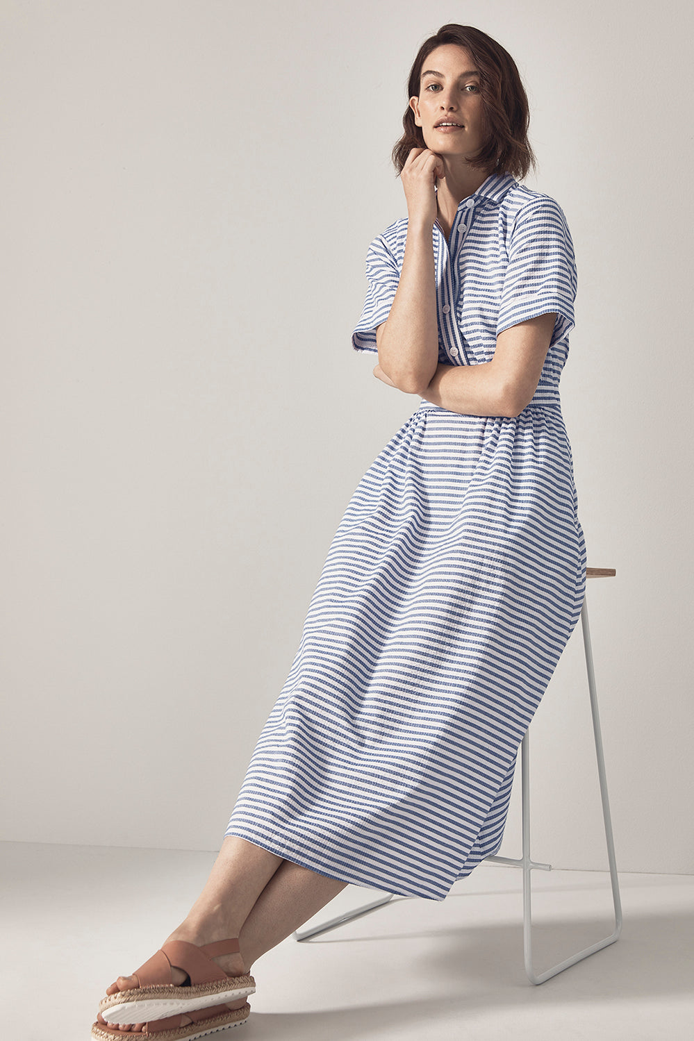 Stripe Seersucker Dress