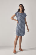 Linen Geometric Ikat Dress