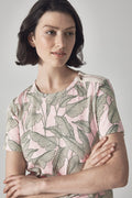 Foliage Zip Detail T-Shirt