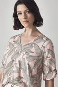 Foliage Tab Sleeve Top
