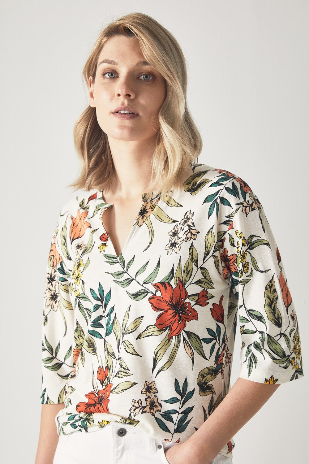 Hibiscus Print Tee