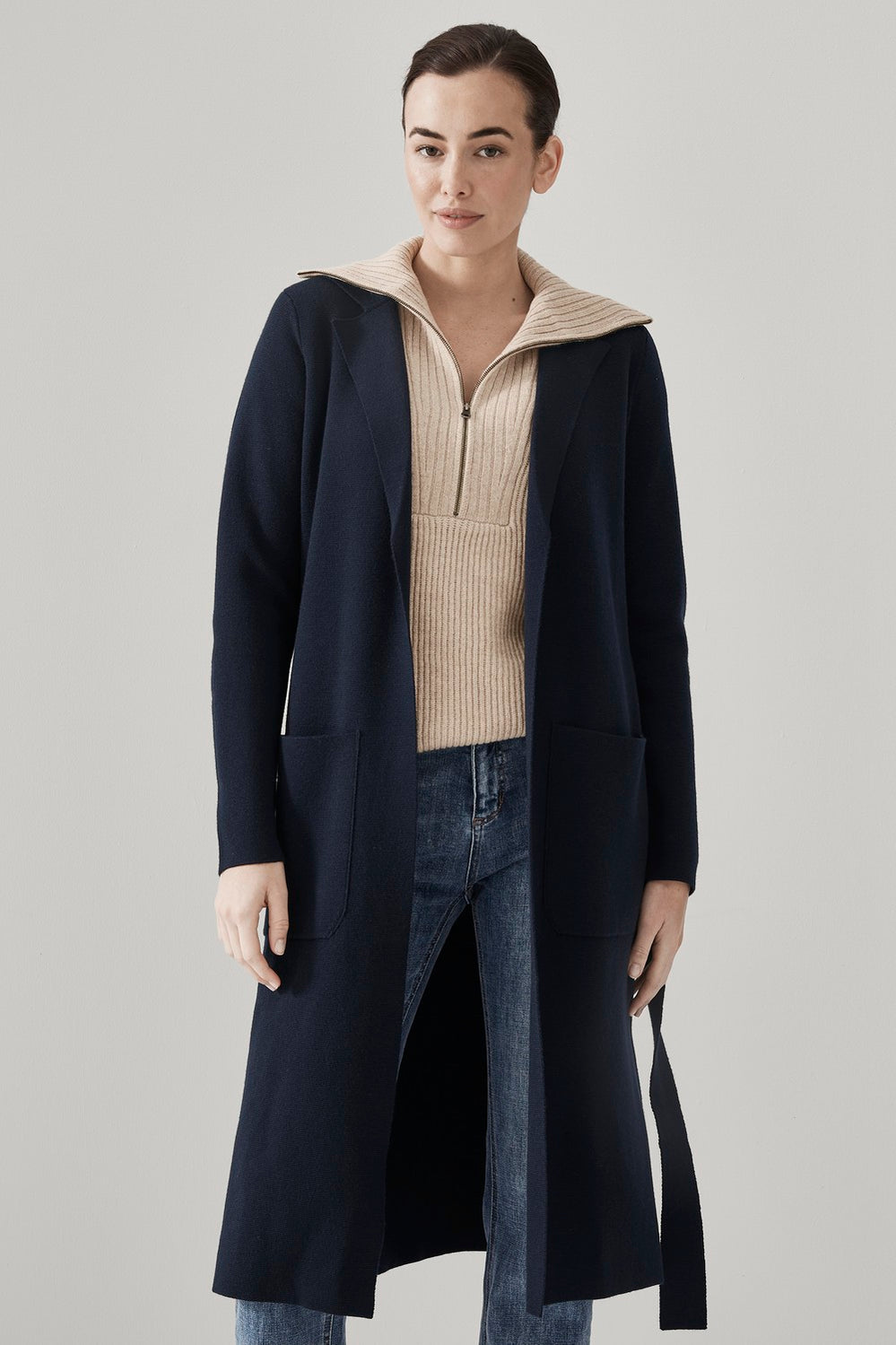 Merino Milano Belted Cardigan