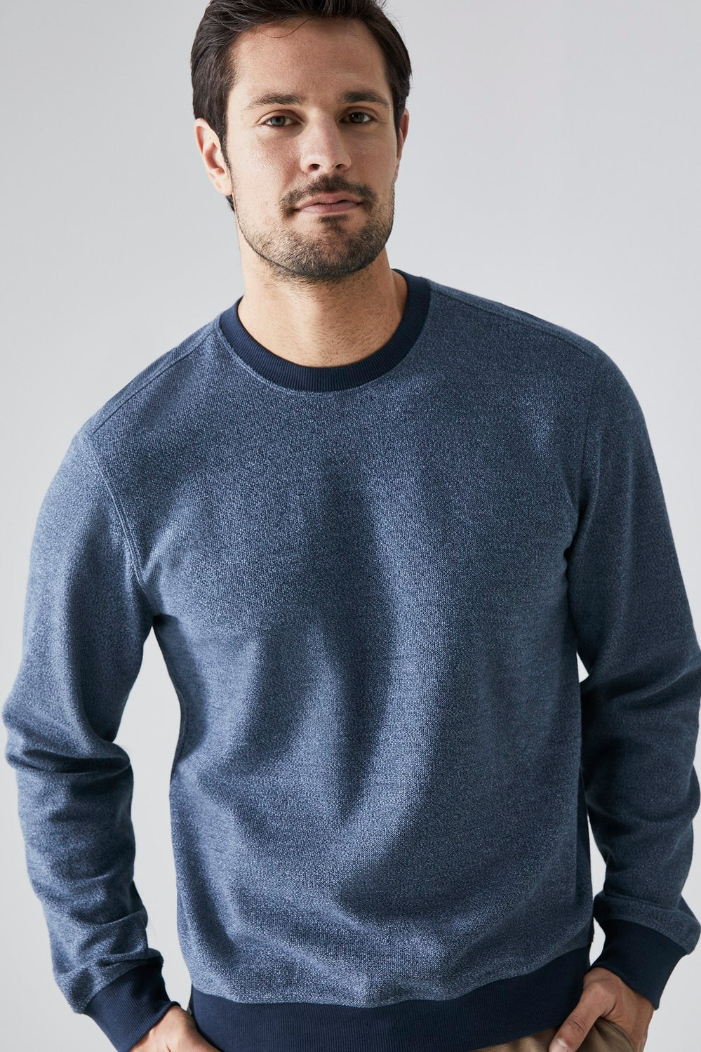 Contrast Trim Crew Sweat