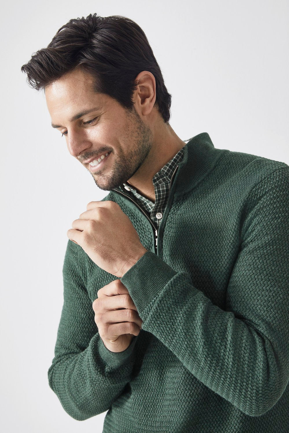 Cotton Half Zip Knit