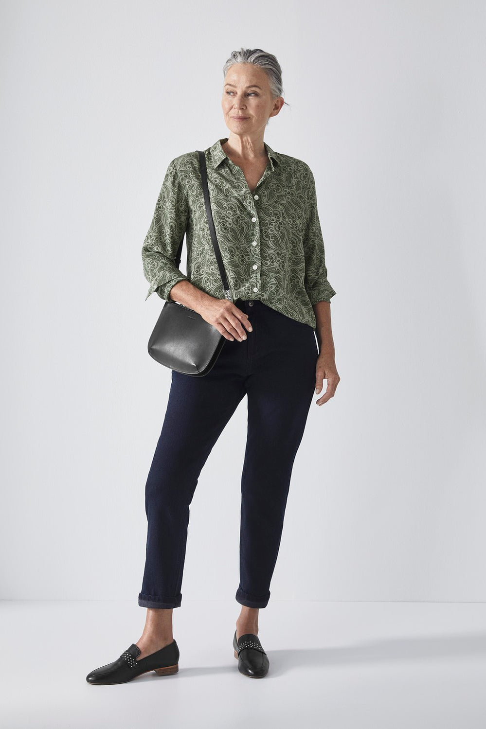 Silk Layered Paisley Shirt