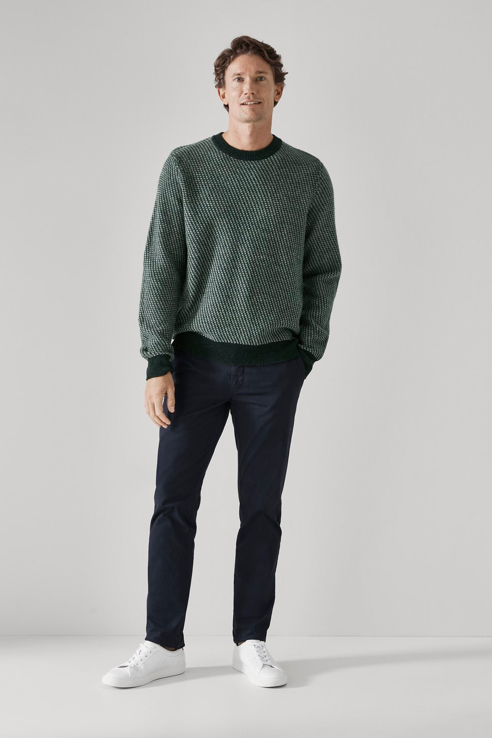 Wool Cashmere Textured Pullover