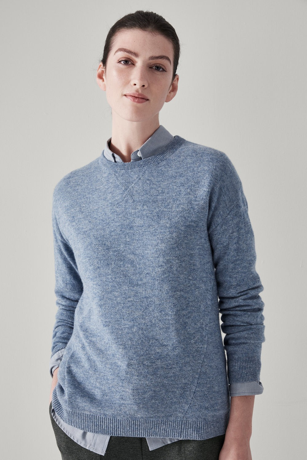 Merino Blend Sporty Pullover