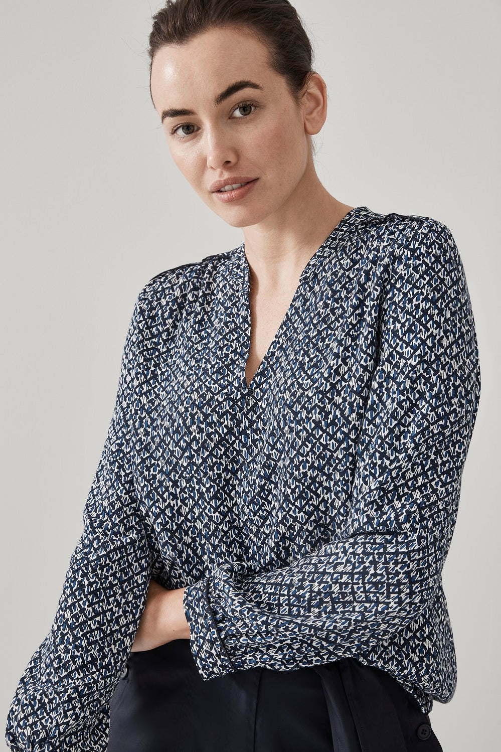 Textured Lattice Blouse