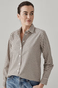 Cotton Mini Grid Shirt