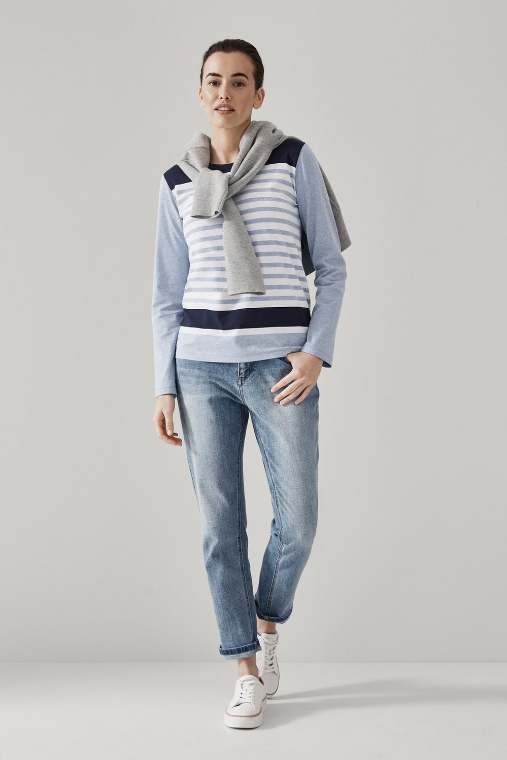 Cotton Stripe Body T-Shirt