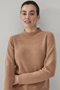 Herringbone Mock Neck Knit