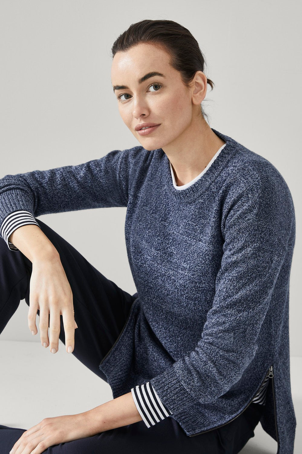 Wool Zip Detail Pullover