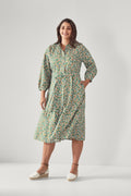 Abstract Spot Vine Shirtdress