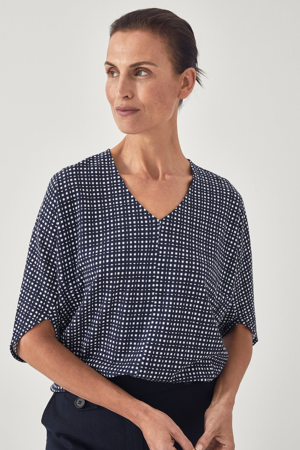 Mini Grid Relaxed T-Shirt