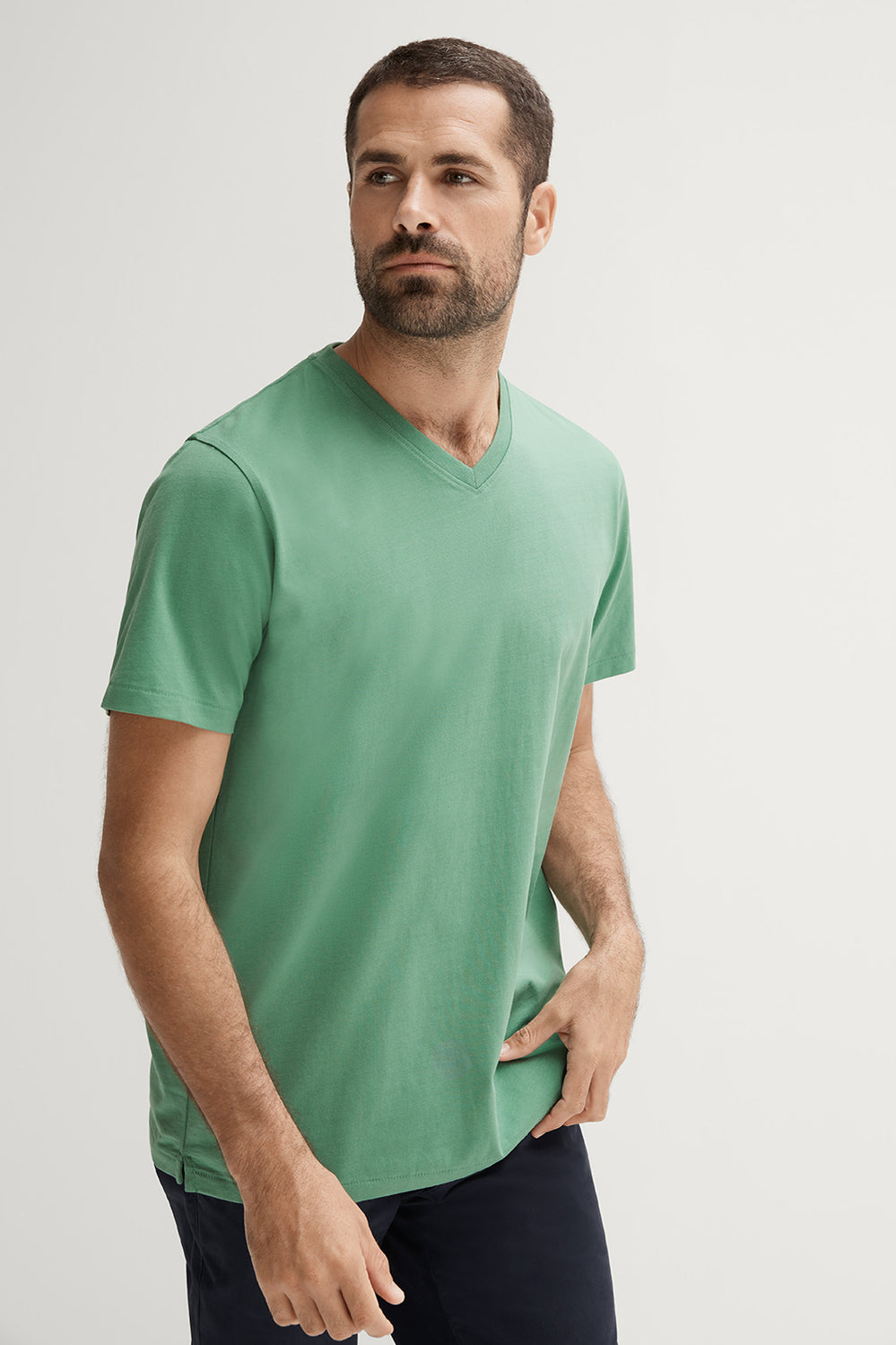 Cotton V Neck T-Shirt