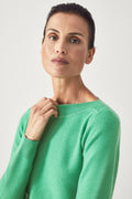 Wool Blend Boat Neck Knit