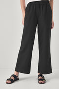 Linen Wide Leg Pull On Pant