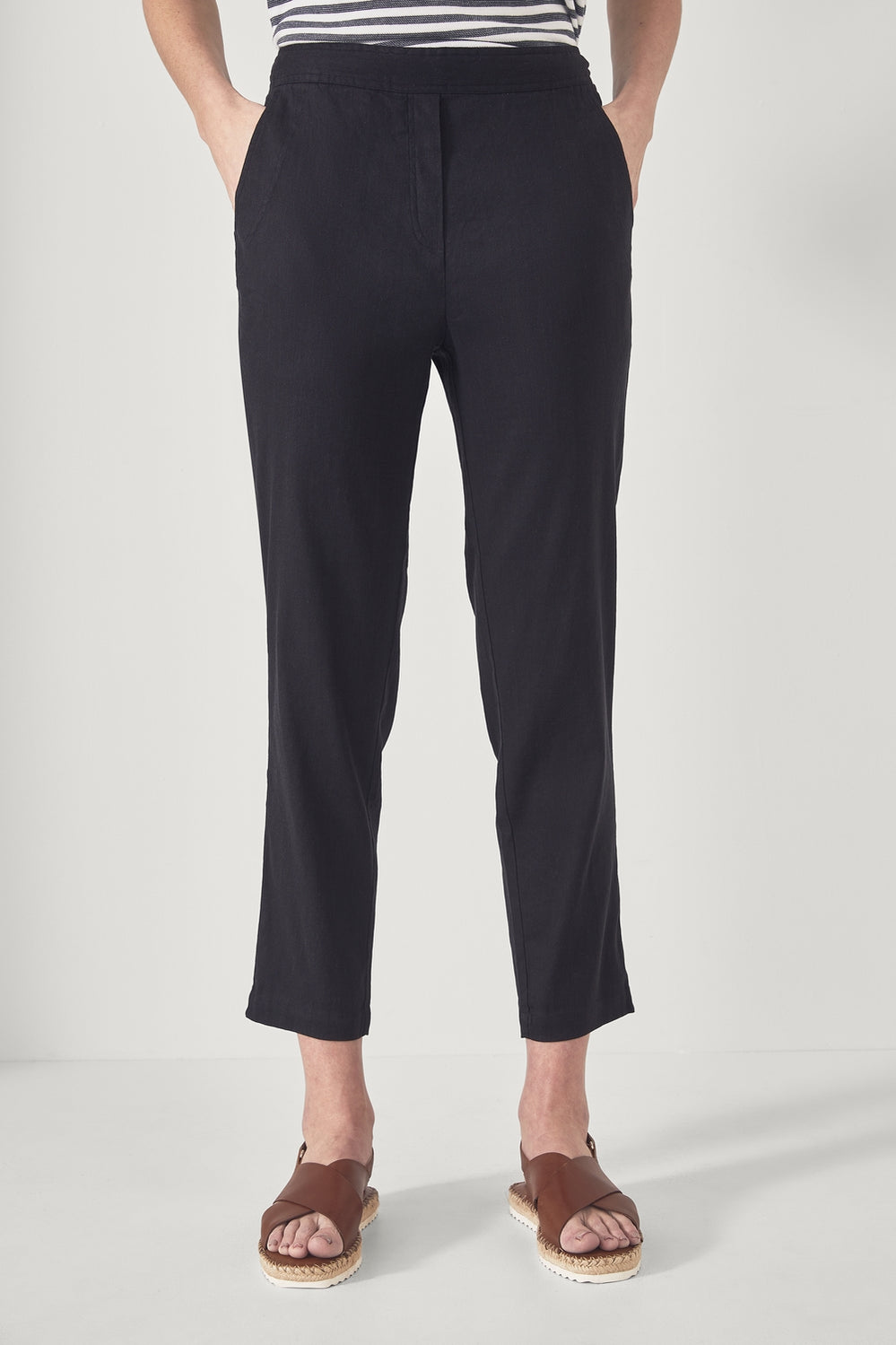 Linen Stretch Pull On Pant